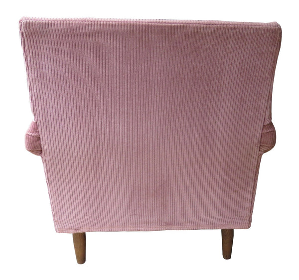 edgebrookhouse - Mid-Century Modern W. & J. Sloane Pink Corded Velvet Lounge Chair