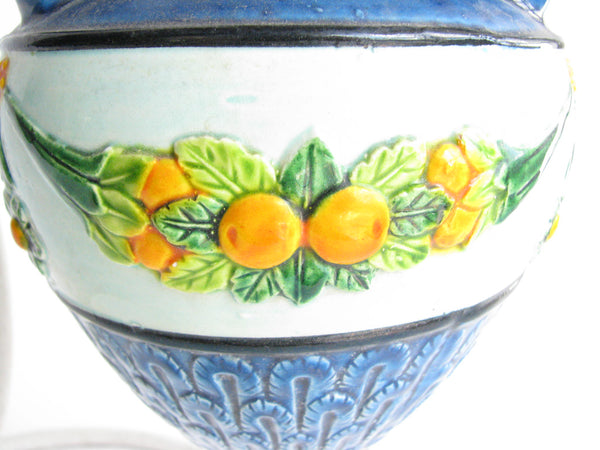 edgebrookhouse - Mid 20th Century Hanging Majolica Pottery Planter