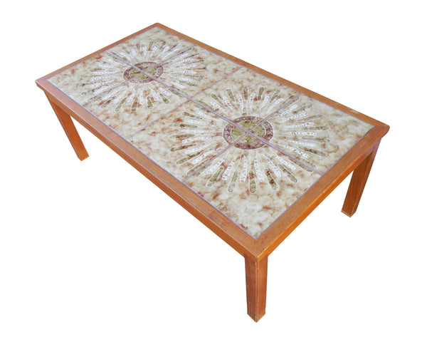 edgebrookhouse - Mid Century Modern Danish Teak and Tile Top Coffee Table by Moluna Mobler