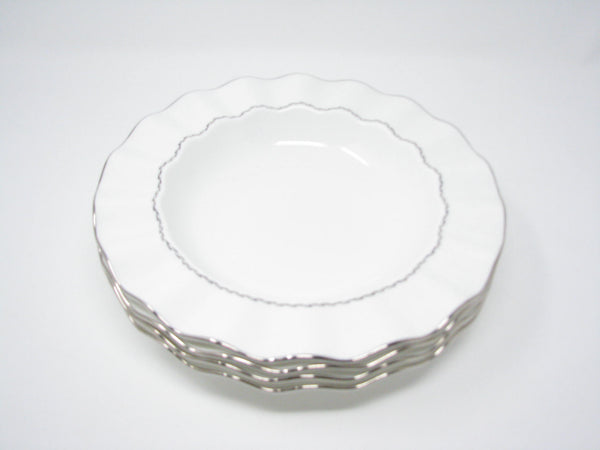 edgebrookhouse - Mikasa Platinum Ring Rimmed Bowls with Platinum Detail and Ruffle Edge - Set of 4