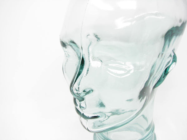 edgebrookhouse - Modern Glass Head Sculpture Made with Natural Recycled Glass