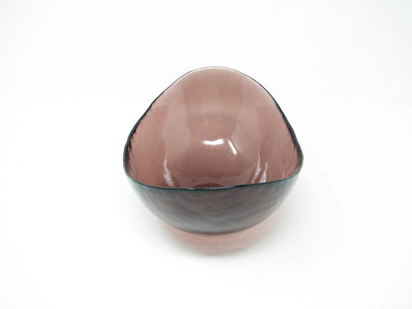 edgebrookhouse - Modern Hudson Beach Glass Amethyst Purple Art Glass Bowl