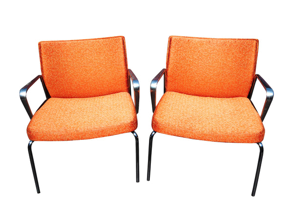 edgebrookhouse - Modern Keilhauer Cal 6611 Lounge Chairs With Arms - a Pair
