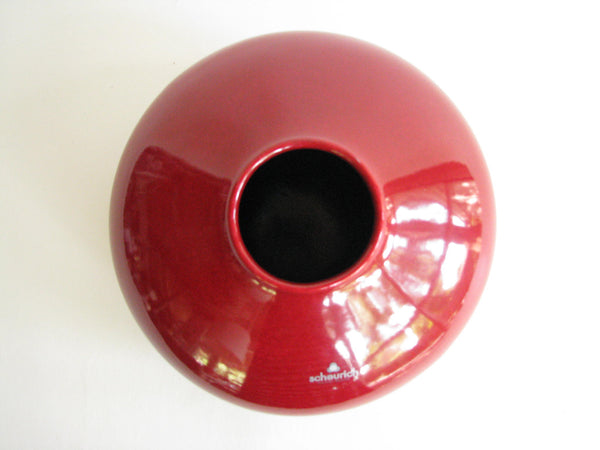 edgebrookhouse - Modern Schuerich Amano Pottery Germany Red Vase