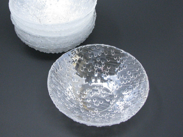 edgebrookhouse - Modern Textured Glass Coupe Bowls with Raised Droplet Design - Set of 7