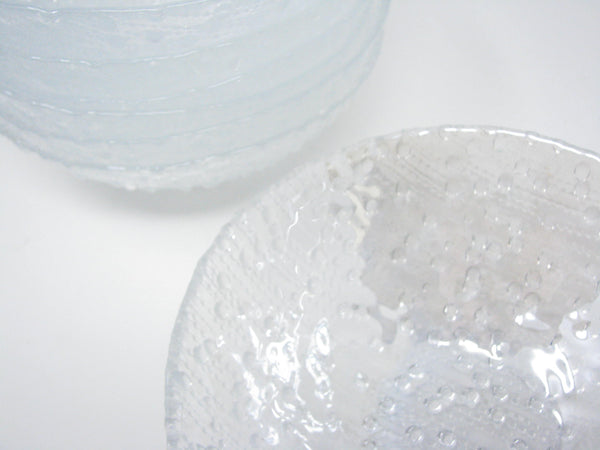 edgebrookhouse - Modern Textured Glass Coupe Bowls with Raised Droplet Design - Set of 7