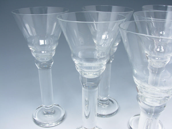 edgebrookhouse - Modern Clear Glass Martini or Liquor Glasses with Thick Stem - 6 Pieces
