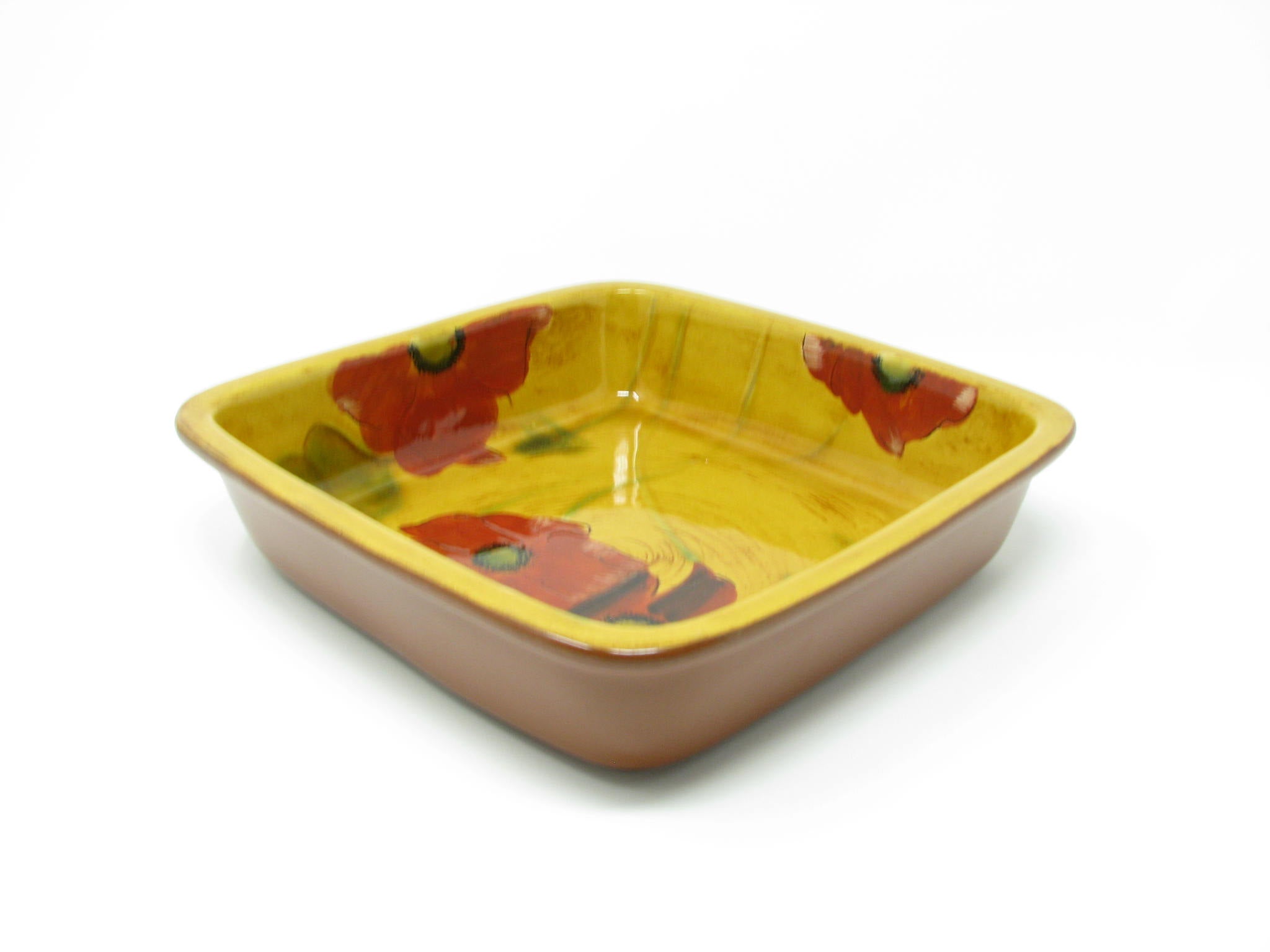 edgebrookhouse - Nanette Vacher Fleur Rouge Red Floral Square Baking Dish by Ambience