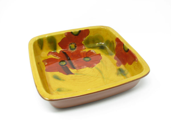 edgebrookhouse - Nanette Vacher Fleur Rouge Red Floral Square Baking Dish by Ambience