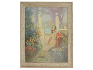 edgebrookhouse - Original Carl Reimann Oil on Canvas of a Young Girl - Framed, Signed and Dated 1933