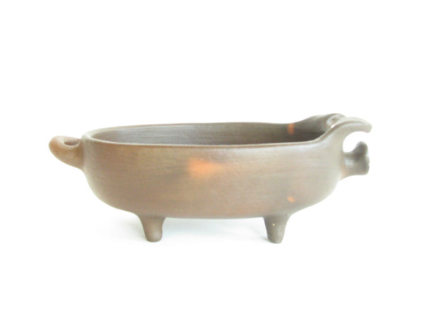 edgebrookhouse - Rustic Pomaire Clay Pottery Pig Shaped Serving Dish Made in Chile