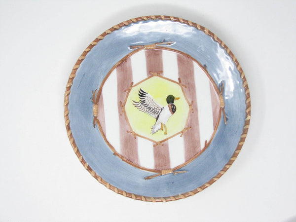 edgebrookhouse - S. Riggsbee White Zrike Lakeside Living Hand-Painted Ceramic Salad Plates - Set of 4