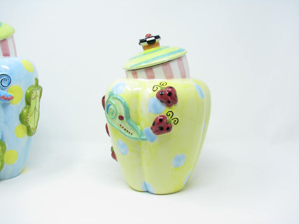 edgebrookhouse - Shannon McGraw for Ganz Colorful Butterfly Lidded Canister Set - 3 Pieces