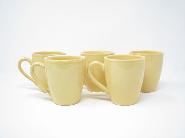 edgebrookhouse - Sur La Table Miel Yellow Stoneware Mugs Made in Portugal - 5 Pieces