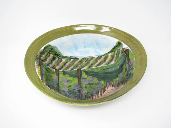 edgebrookhouse - Vietri Italy Vendemmia Hand-Painted Serving Bowl with Organic Shape