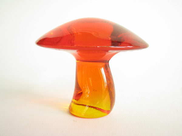 edgebrookhouse - Viking Epic Mushroom Amberina Art Glass Figurine