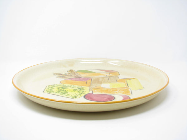 edgebrookhouse - Vinage Los Angeles Potteries Large Ceramic Platter with Cheese Design