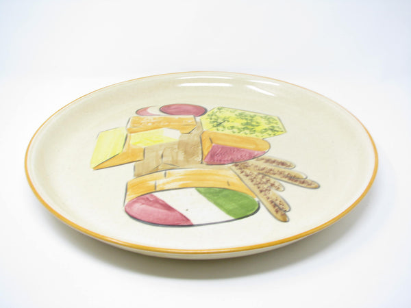 edgebrookhouse - Vinage Los Angeles Potteries Large Ceramic Platter with Cheese Design