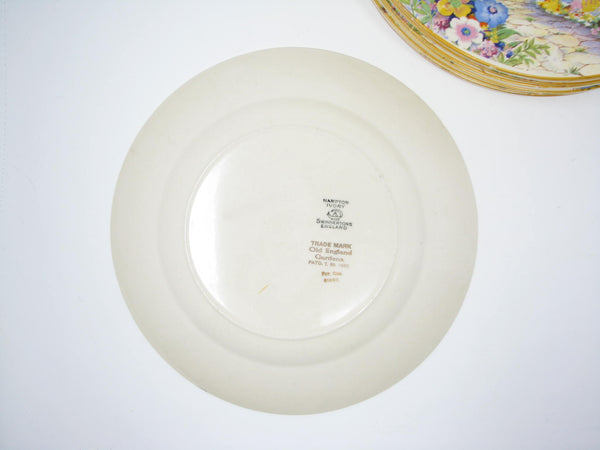 edgebrookhouse - Vintage 1930s Swinnertons Old England Gardens Earthenware Dinner Plates - 9 Pieces