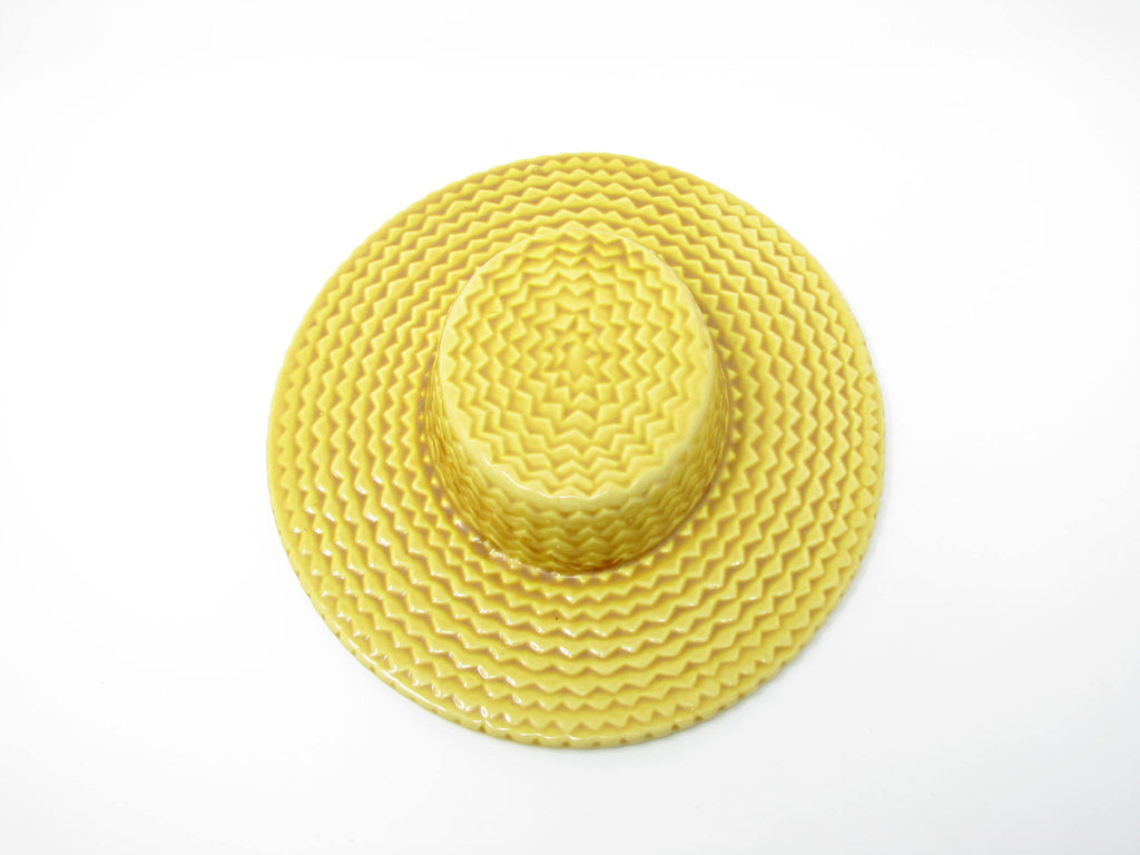Vintage 1940s Walter Wilson California Pottery Straw Hat Wall 