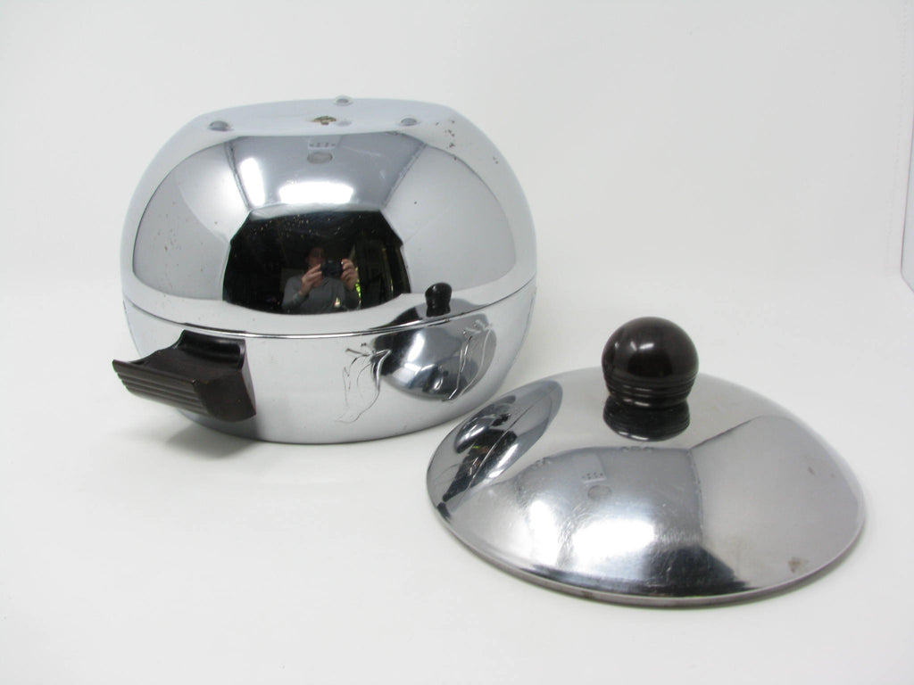 Vintage 1940s West Bend Stainless Steel Penguin Ice Bucket / Hot Serve