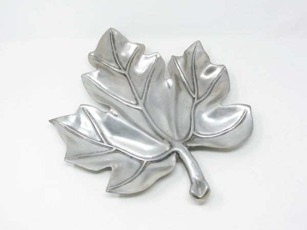 edgebrookhouse - Vintage 1950s Bruce Fox Cast Aluminum Maple Leaf Shaped Decorative Platter