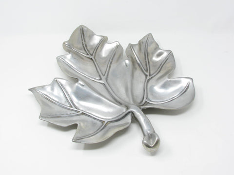 edgebrookhouse - Vintage 1950s Bruce Fox Cast Aluminum Maple Leaf Shaped Decorative Platter