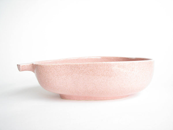 edgebrookhouse - Vintage 1950s Pfaltzgraff Speckled Pink Pear Shaped Divided Serving Bowl