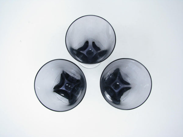 edgebrookhouse - Vintage 1950s Sveldt Violet Purple Footed Iced Tea Glasses by Imperial Glass-Ohio - Set of 3