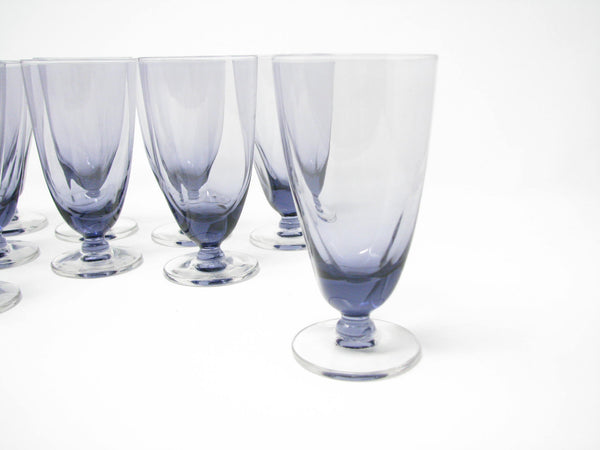 edgebrookhouse - Vintage 1950s Sveldt Violet Purple Footed Tumblers by Imperial Glass Ohio - Set of 10