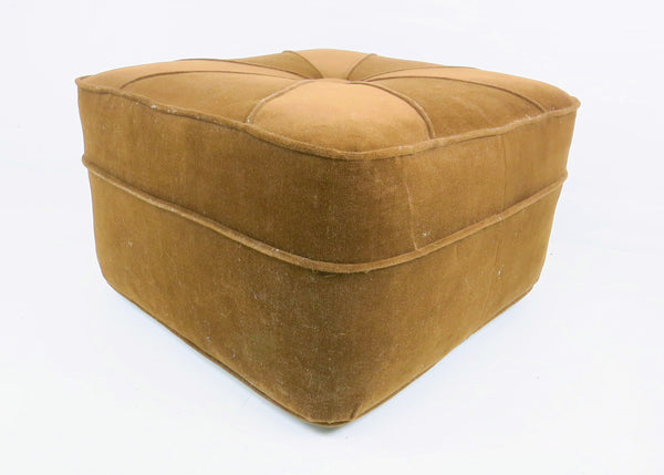 edgebrookhouse - Vintage 1960s Babcock-Phillippe Style Ottoman on Brass Casters