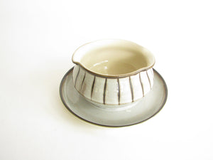 edgebrookhouse - Vintage 1960s Denby Langley Studio Gravy Boat with Attached Underplate