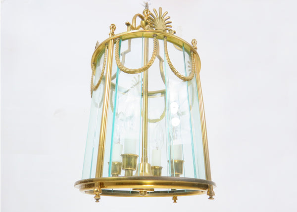 edgebrookhouse - Vintage 1960s French Empire Style Bronze 4-Light Hall Lantern / Pendant