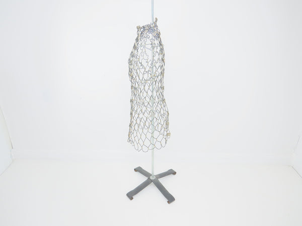 edgebrookhouse - Vintage 1960s Industrial "My Double" Adjustable Wire Mesh Dress Form with Stand