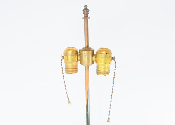 edgebrookhouse - Vintage 1960s Italian Tole Table Lamp With Bronzed Hand Holding a Bouquet of Flowers