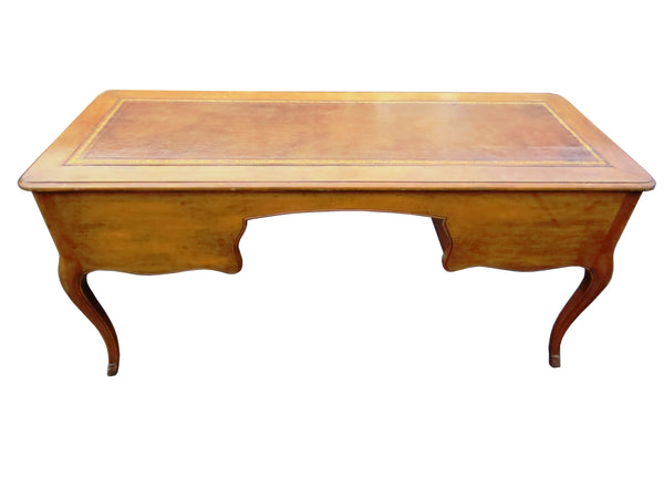 edgebrookhouse - Vintage 1960s Louis XV French Provincial Style Writing Table Bureau Plat Desk