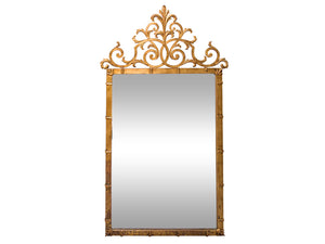 edgebrookhouse - Vintage 1960s Palladio Gilt Metal Rococo Style Mirror Made in Italy