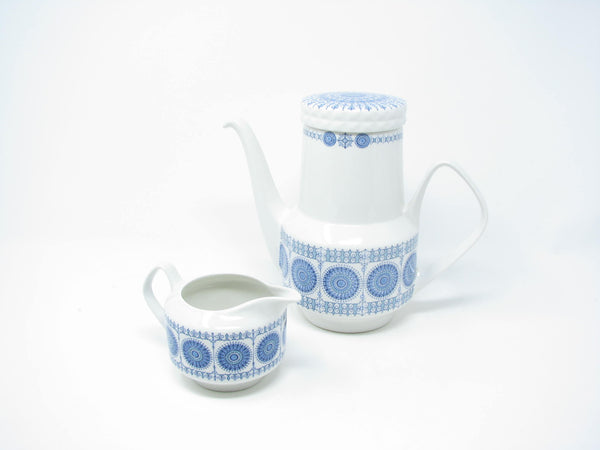 edgebrookhouse - Vintage 1960s Pontesa Castillian Collection Granada Ironstone Coffee Pot & Creamer - 2 Pieces