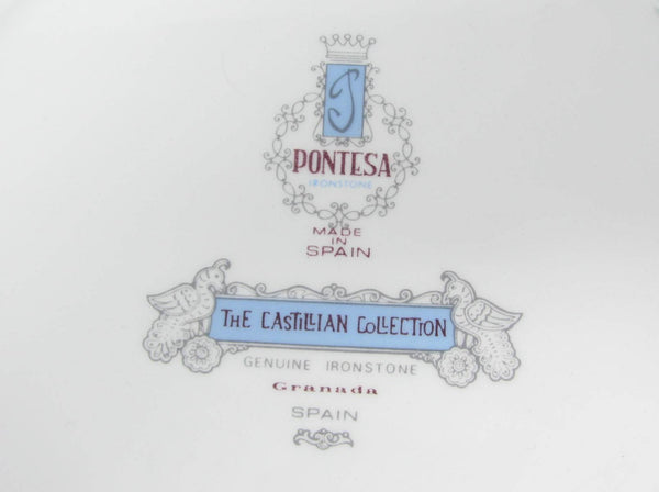 edgebrookhouse - Vintage 1960s Pontesa Granada Castillian Collection Dinner Plates Made in Spain - 8 Pieces