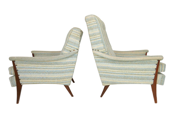 edgebrookhouse - Vintage 1970s Americana Kroehler His and Hers Lounge Chairs - a Pair