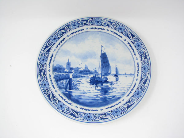 edgebrookhouse - Vintage 1977 Royal Delft de Porceleyne Fles Delfts Decorative Plate with Ship