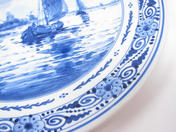 edgebrookhouse - Vintage 1977 Royal Delft de Porceleyne Fles Delfts Decorative Plate with Ship