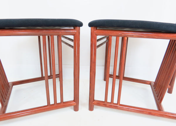 edgebrookhouse - Vintage 1980s A. Sibau Geometric Italian Lacquer Side Dining Chairs - Set of 18