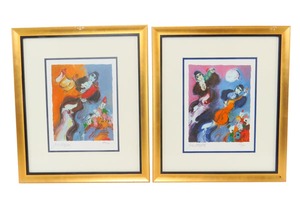 edgebrookhouse - Vintage 1980s Ben Avram Judaica Offset Lithograph - a Pair