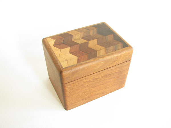 edgebrookhouse - Vintage 1980s Mark Mallia Handcrafted Parquet Wooden Decorative Box