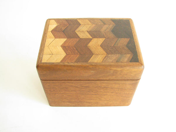 edgebrookhouse - Vintage 1980s Mark Mallia Handcrafted Parquet Wooden Decorative Box
