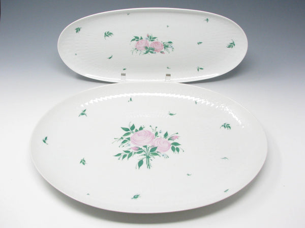 edgebrookhouse - Vintage 1980s Rosenthal Romance Rose Platter and Sandwich Tray - 2 Pieces
