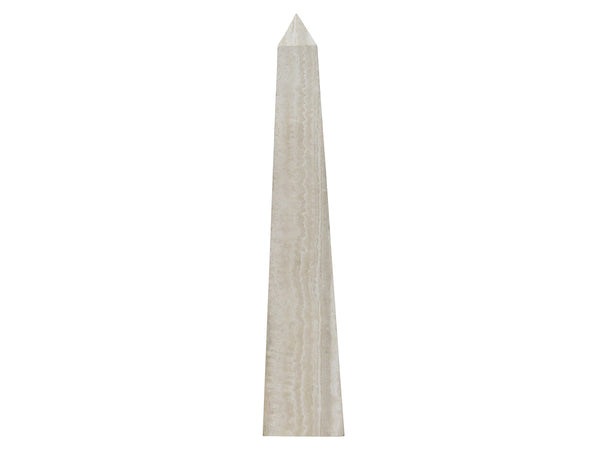 edgebrookhouse -  Vintage 6 Foot Tall Polished Italian Travertine Obelisk Floor Sculpture