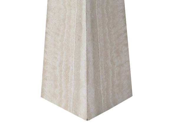 edgebrookhouse - Vintage 6 Foot Tall Polished Italian Travertine Obelisk Floor Sculpture
