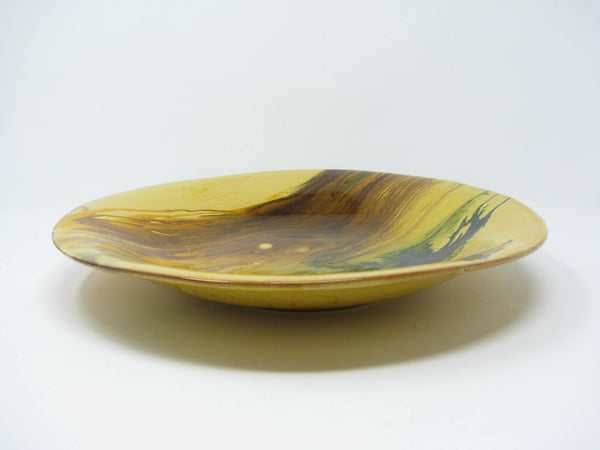 edgebrookhouse - Vintage Abigails Italian Pottery Bowl in Yellow with Marbled Design